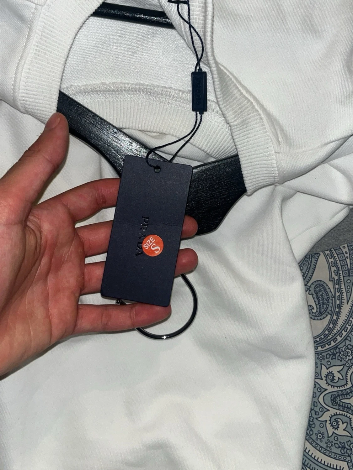 Prada Vit sweatshirt med logga på bröstet - 4