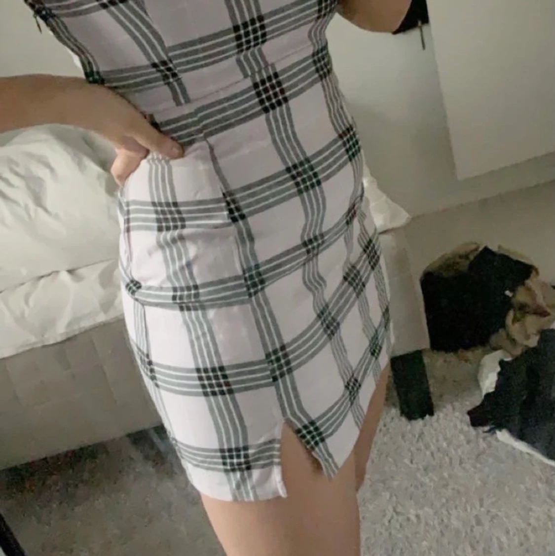 Rutig klänning  - 90