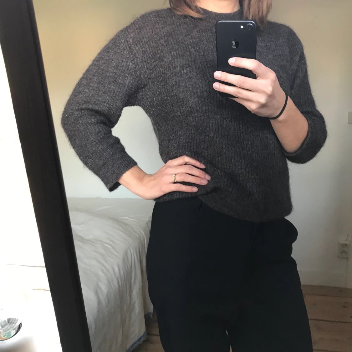 Filippa K stickad tröja i ull och mohair - 90