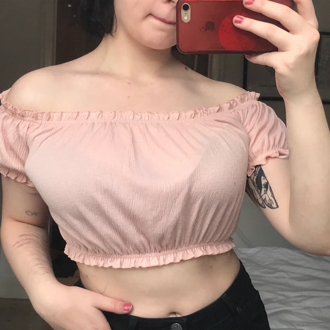 Rosa off-shoulder topp - 90