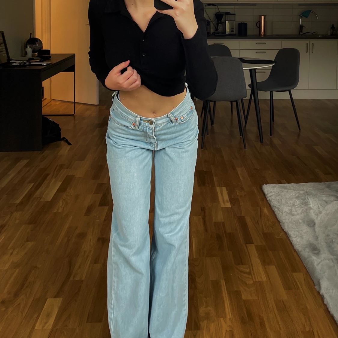 Junkyard jeans i storlek 24/ xs 