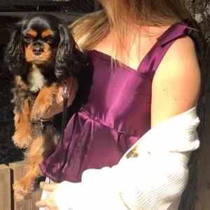 Lila topp - Säljer denna egensydda lila topp! Skulle säga att den är en storlek XS-M beroende på hur man vill att den ska sitta. 