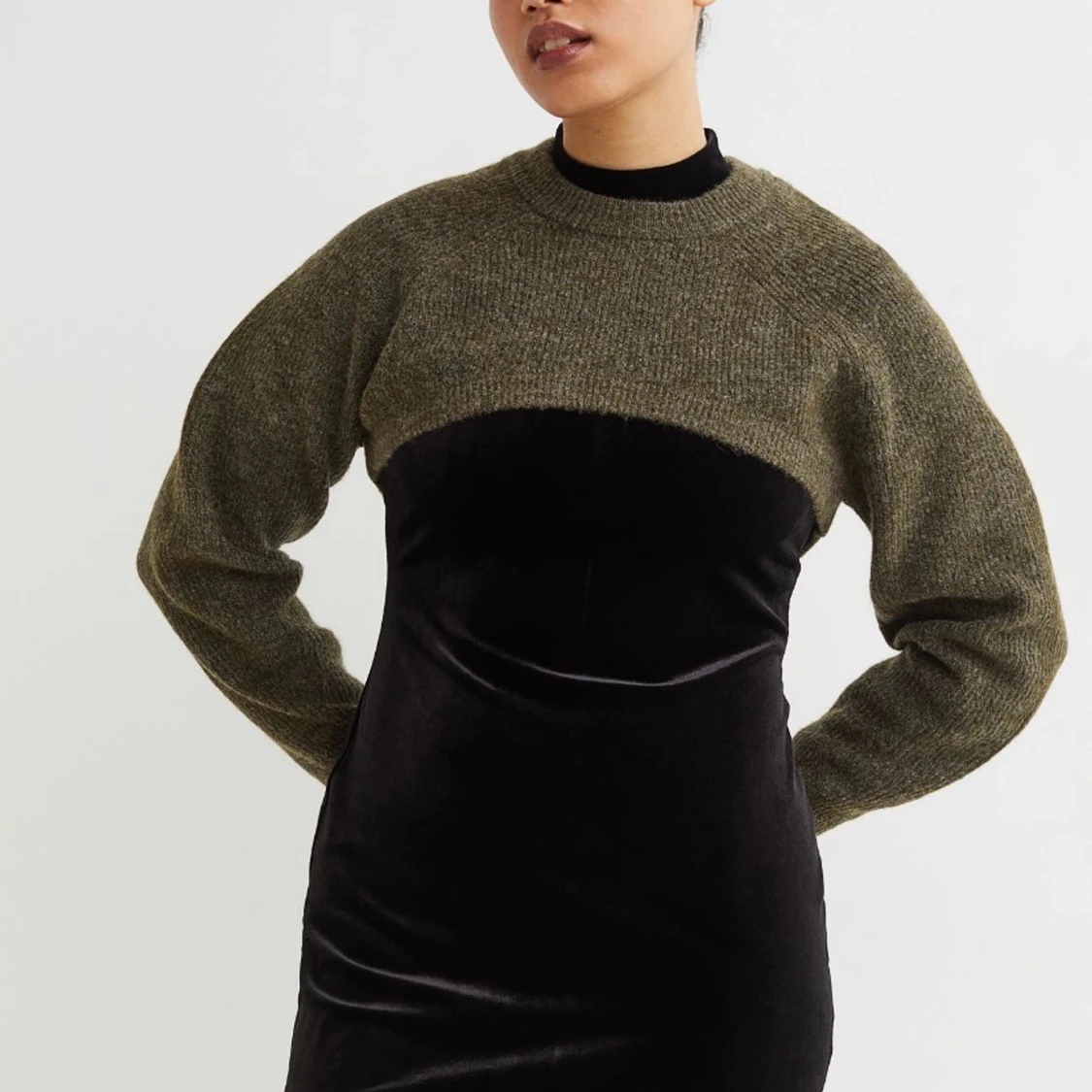 stickad grön tröja