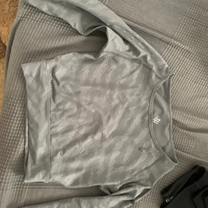 Tränings tröja  - Grå tränings tröja med ett hål på ryggen,den workout empire,inga skador eller liknande säljer för att den inte har kommit till användning 