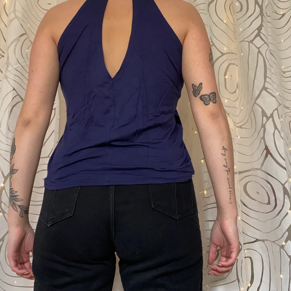 Blå sammetstopp - 90