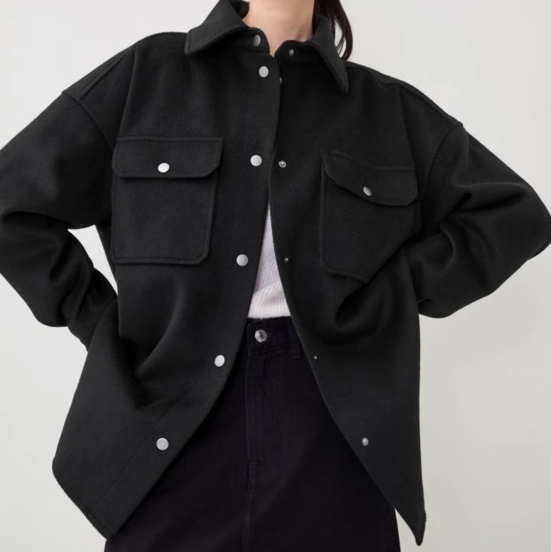 Svart Skjortjacka Shacket Overshirt H&M