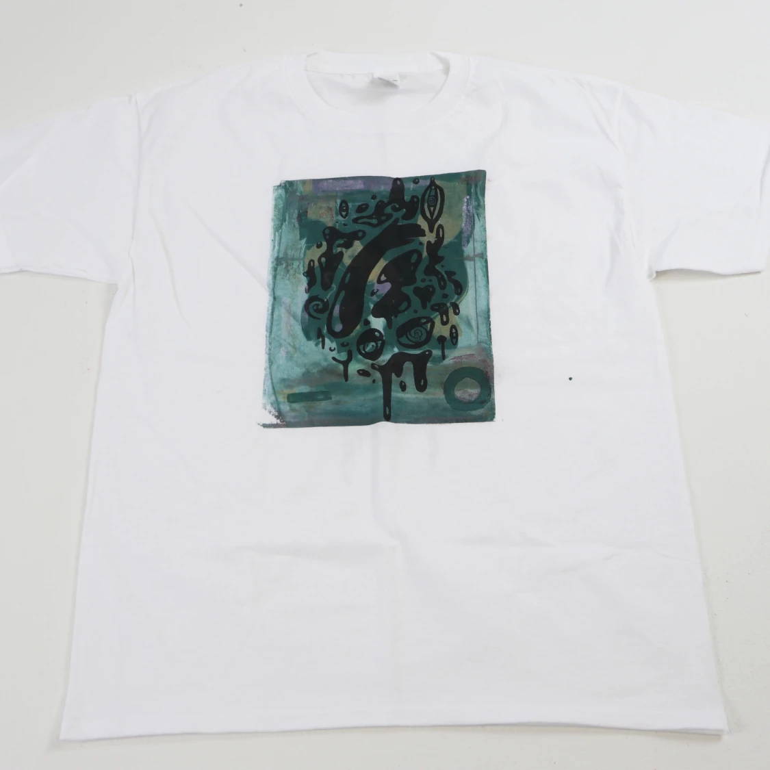 Ljusblå screentryck