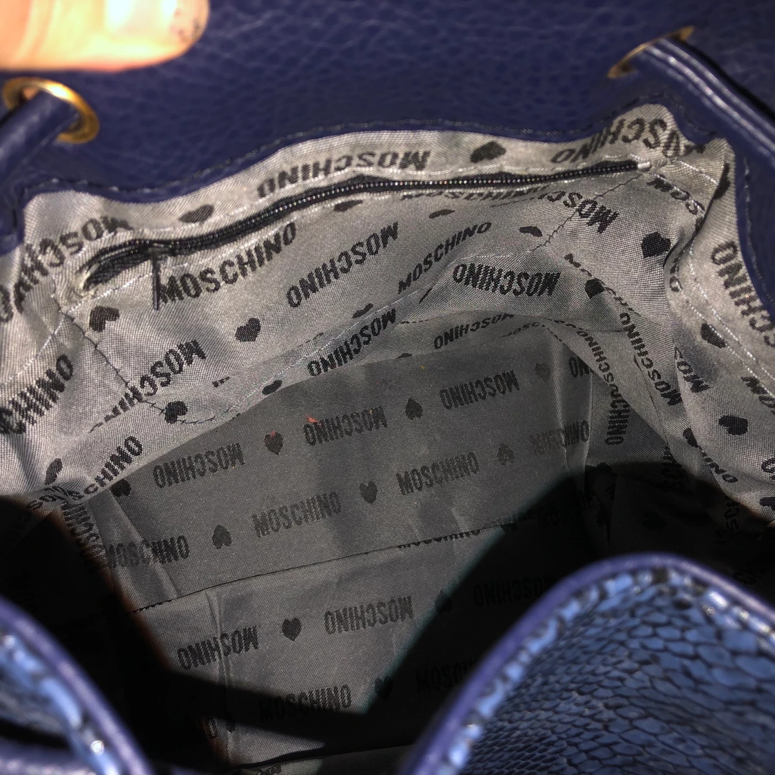 Moschino ryggsäck mörkblå  - 2