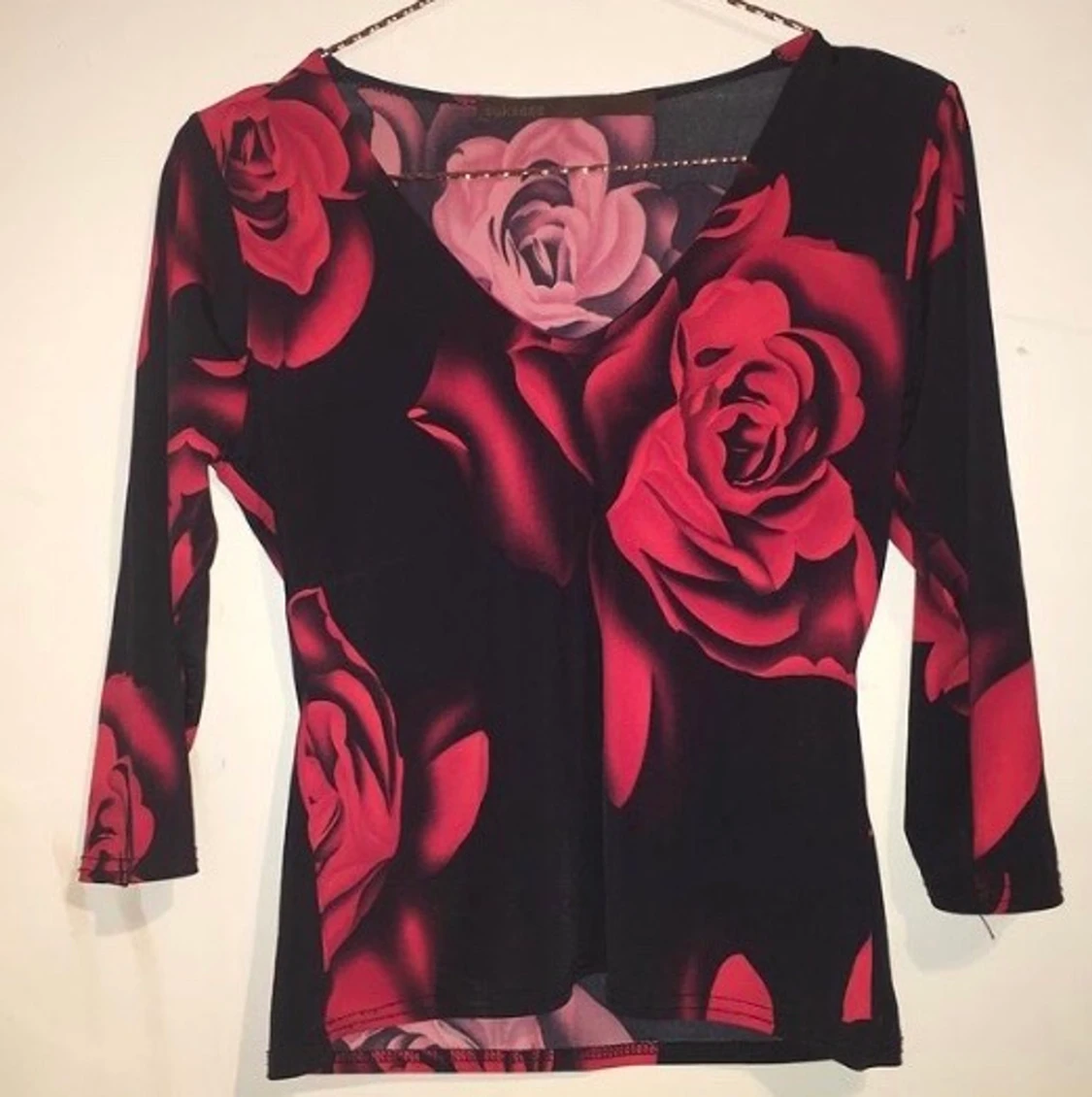 Svart röd topp storlek S - 90