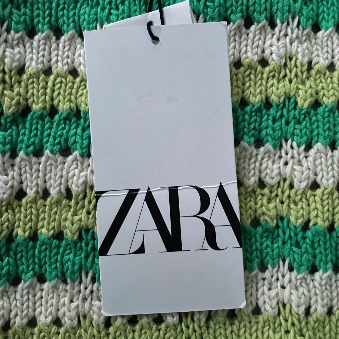 Stickat randig kofta - 90