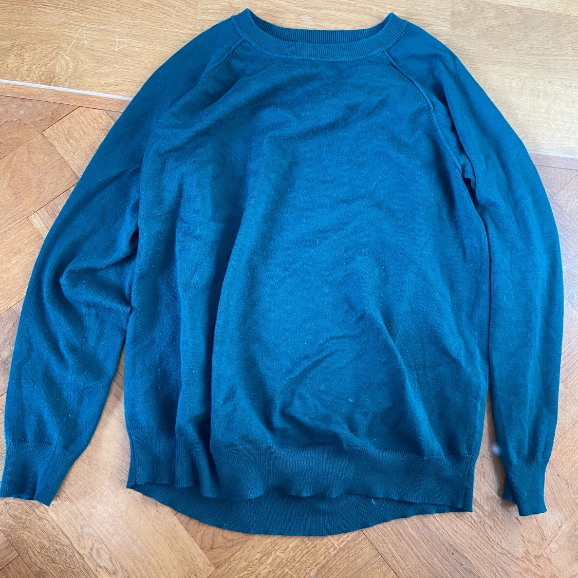 Grön stickad tröja - 90