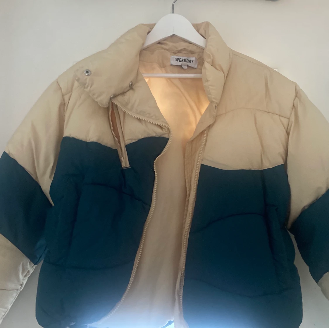 Beige, Grön vinterjacka - 91