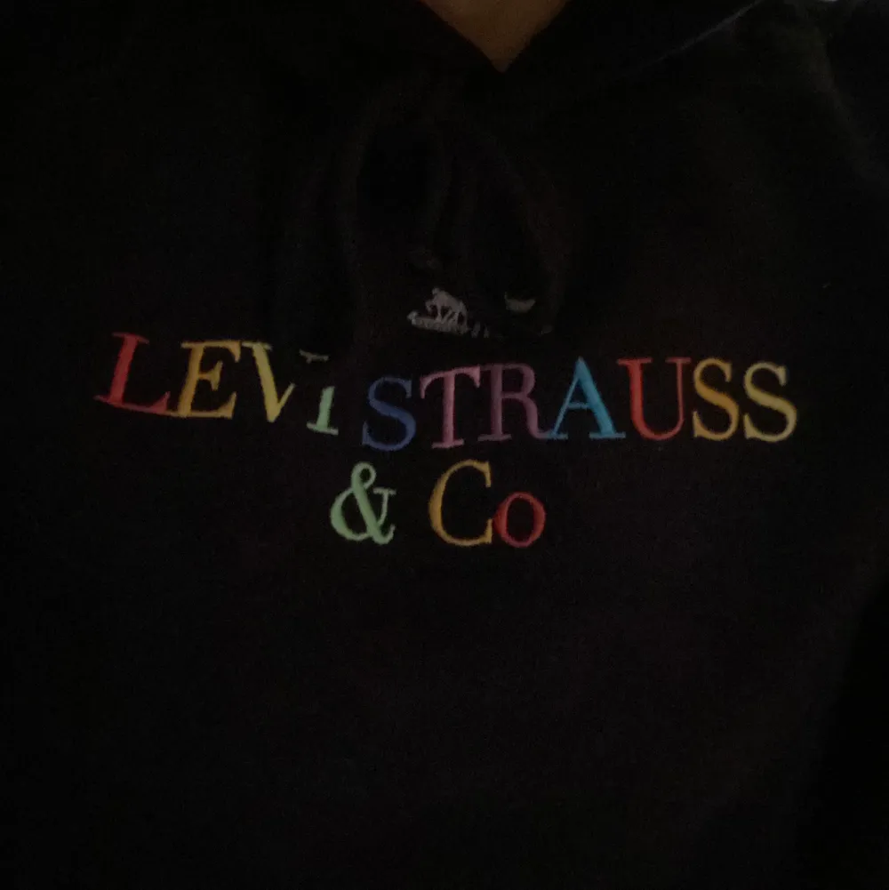 Levis hoodie i storlek M! Synd att den använts men inte så att den är trasig eller förstörd på något sätt! Den är overzised i modellen! En otroligt skön hoodie men tyvärr använder jag den inte så ofta! Köparen står för frakten!😊. Tröjor & Koftor.