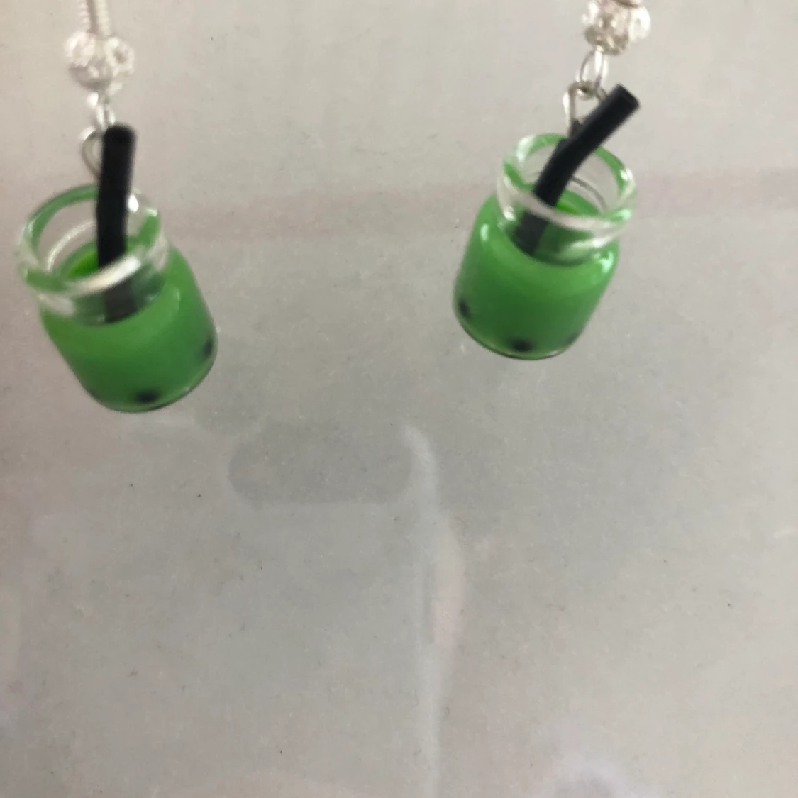 Green boba earings - 90
