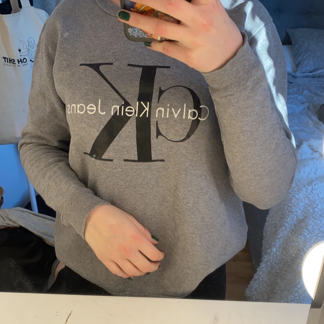 Grå Calvin Klein sweatshirt 