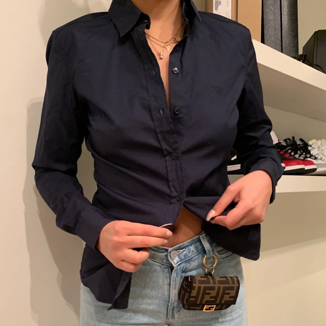 Gant skorta mörkblå - 90