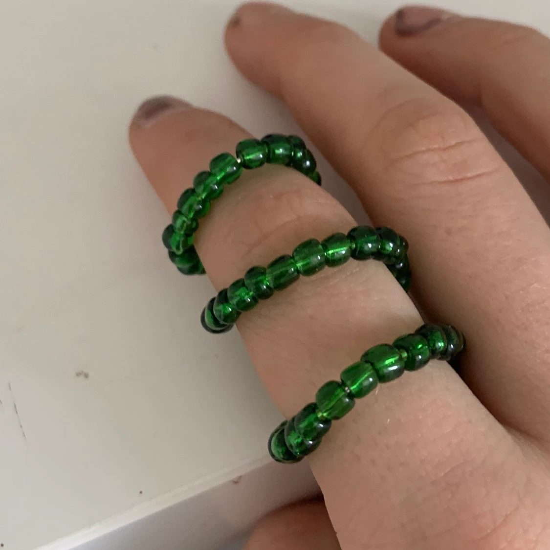 Grön snurrad ring - 91