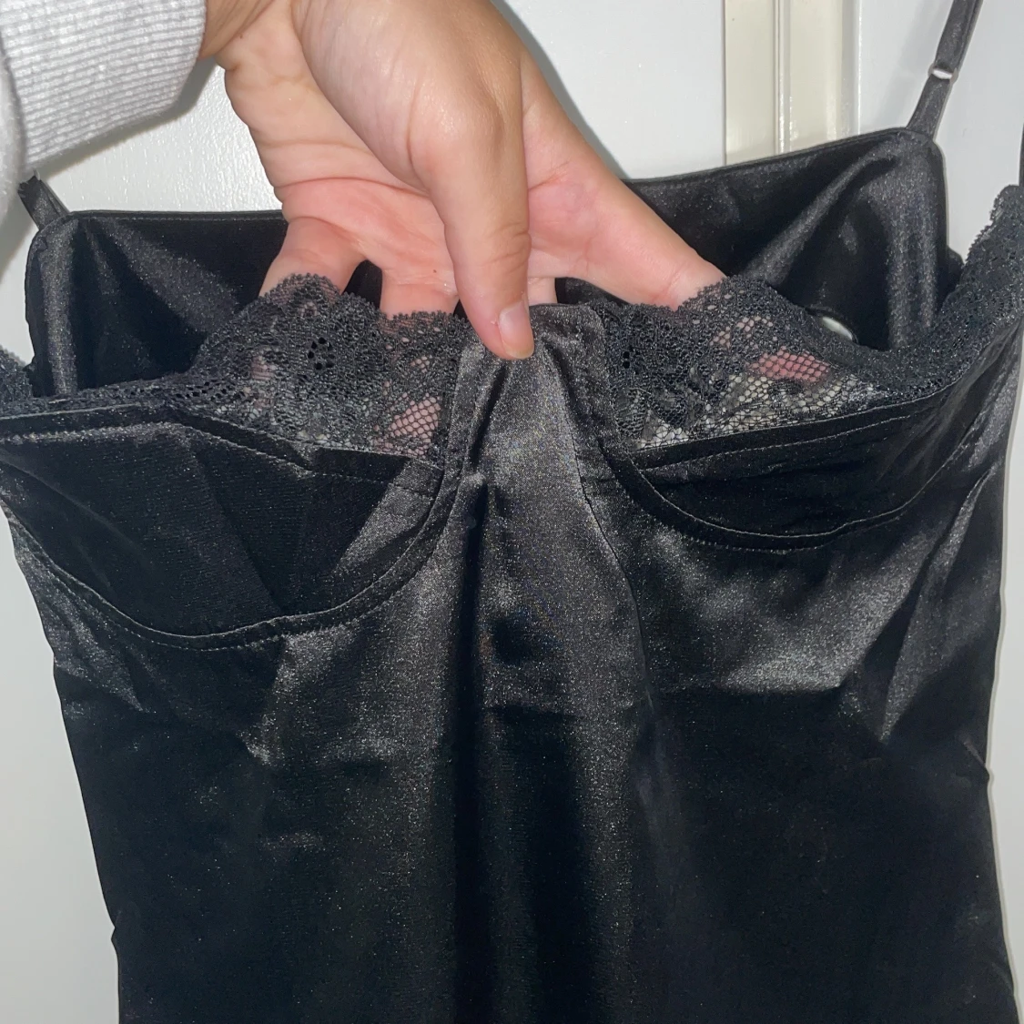 Svart silkesklänning - 90