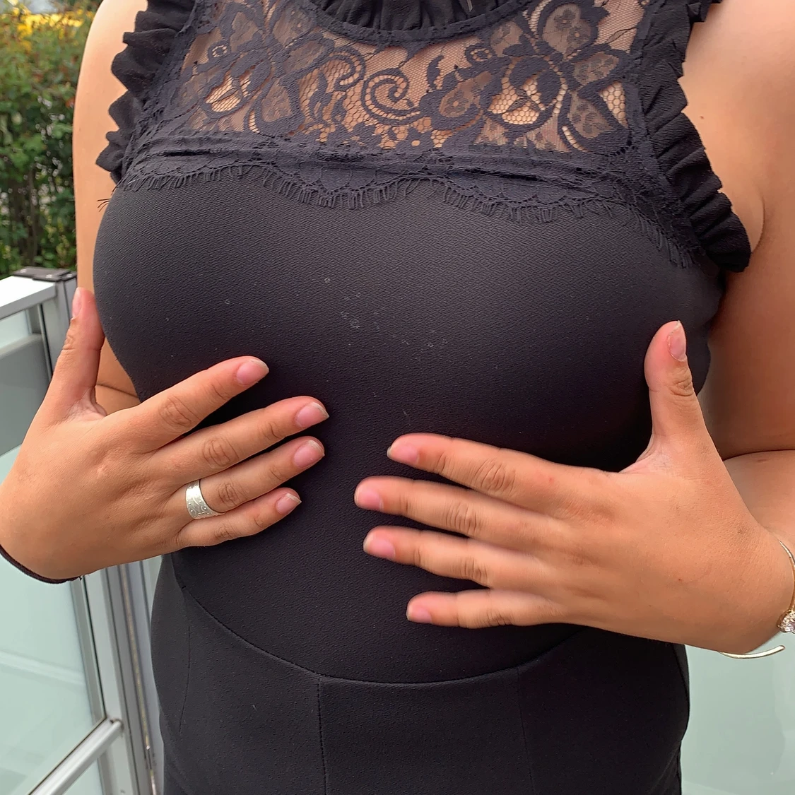 svart byxdress i S - 91