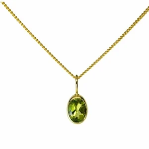 Peridot hänge från Cielo Crystals - Peridot i 14k Guldplätering över Sterling Silver 925 från Cielo