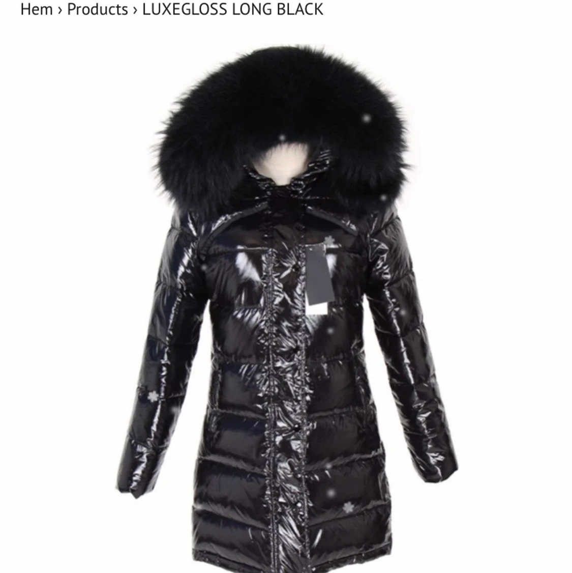 Gloss jacket med äkta päls 