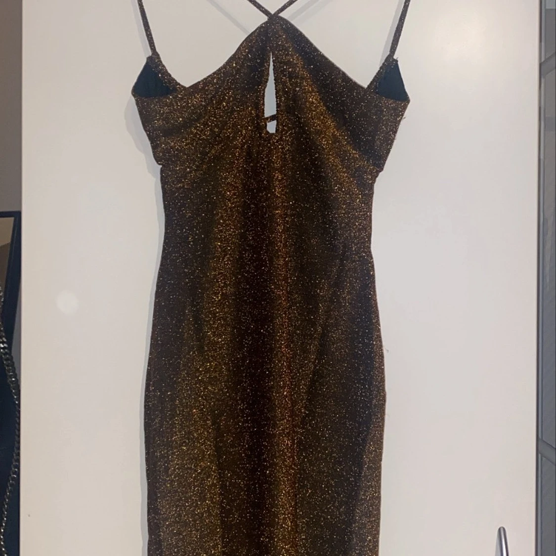 Brun Glittrig Miniklänning  - 90