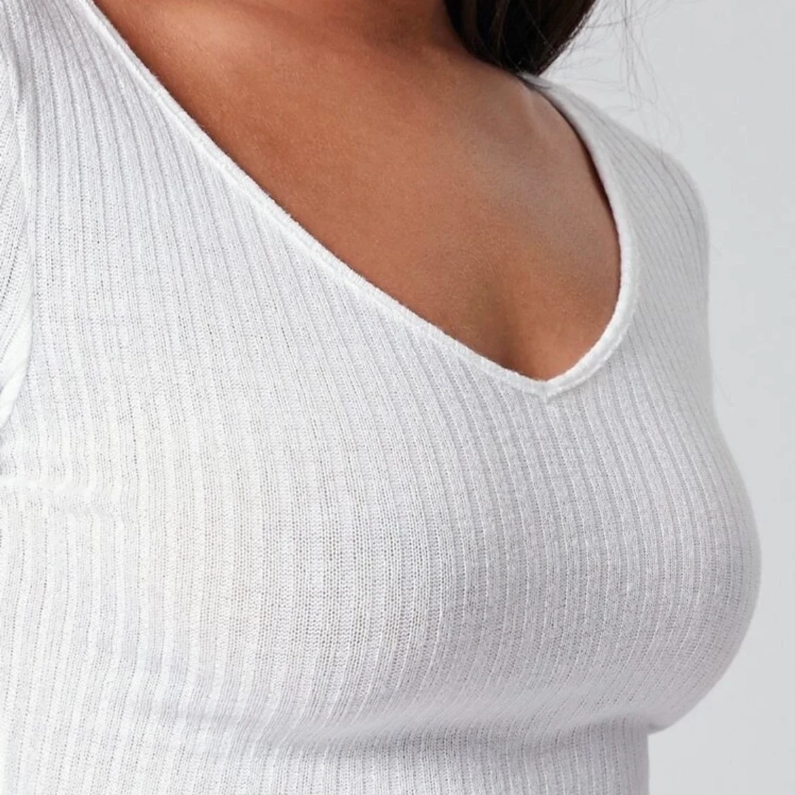 Vit långärmad tröja - 91