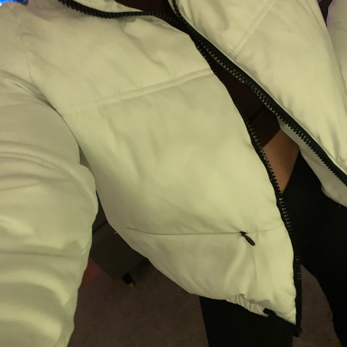 Vit croppad dunjacka - 90