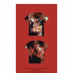 The weekend x Asap Rocky limited tie dye merch - Säljer Merch från Abel (the weekend hemsida). Det är en collab mellan Asap Rocky och the weeknd (den går för 1300 minst på grailed, ebay etc)