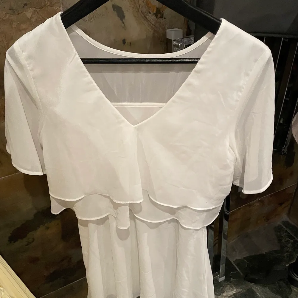 Säljer denna fantastiskt fina vita klänning. Perfekt till finare tillfällen eller student/skolavslutningar. Endast använd en gång och ser därmed helt och hållet ny ut. Vid frågor är det bara att kontakta mig så hjälper jag görna till❤️. Klänningar.
