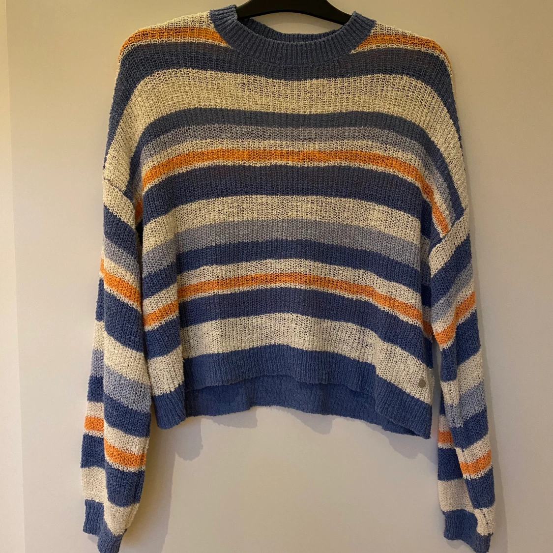 Randig stickad tröja - 90