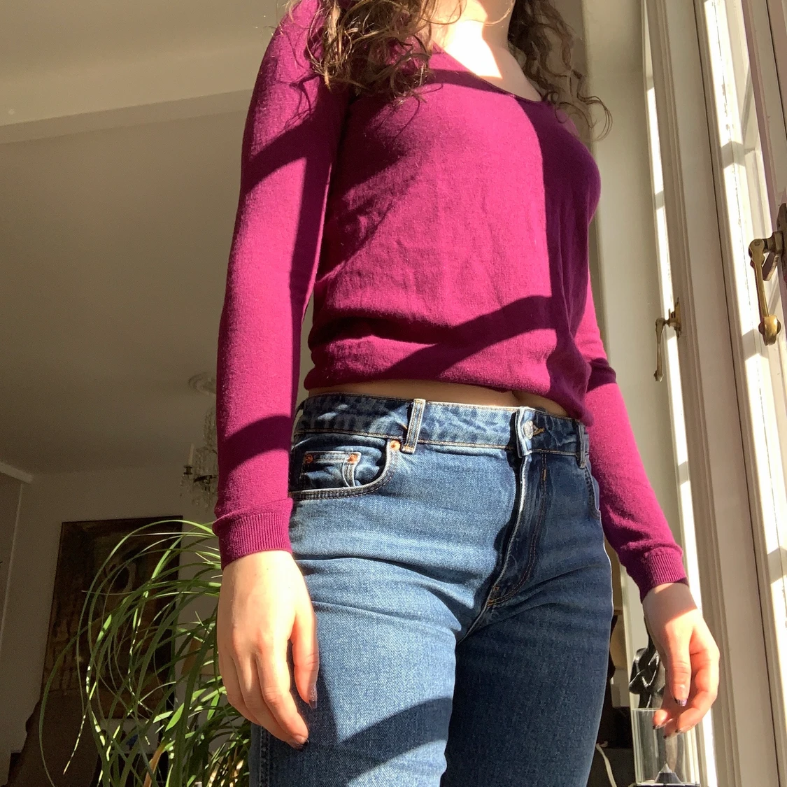 Lila tröja i Kashmir - 90