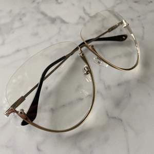 Genomskinliga glasögon med silver detaljer 