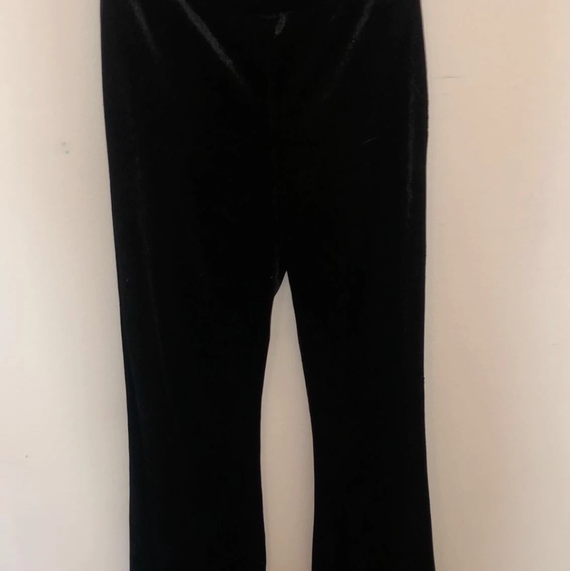 Svarta sammets bootcut byxor