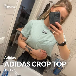 Adidas crop top - Turkos croptop från Adidas