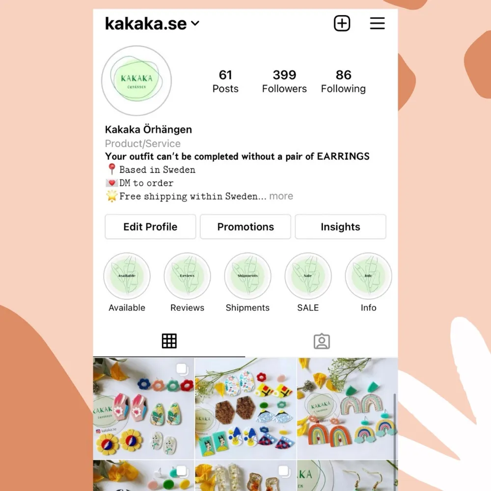 följ min Instagram att kolla in alla trendiga örhängen :) @ kakaka.se 🙌🏻🙌🏻🙌🏻🙌🏻 stödja småföretag ❤️. Accessoarer.