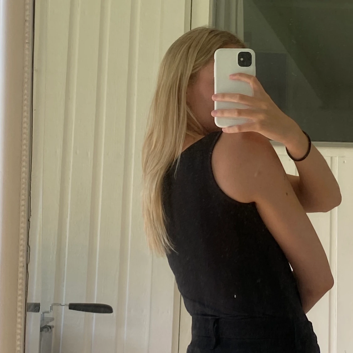 Square neckline linne  - 90