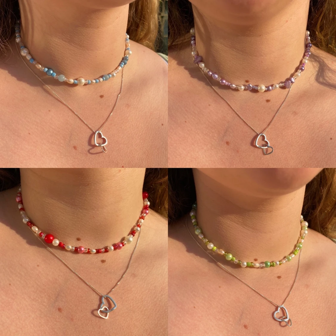 Pärlade halsband och armband - 90