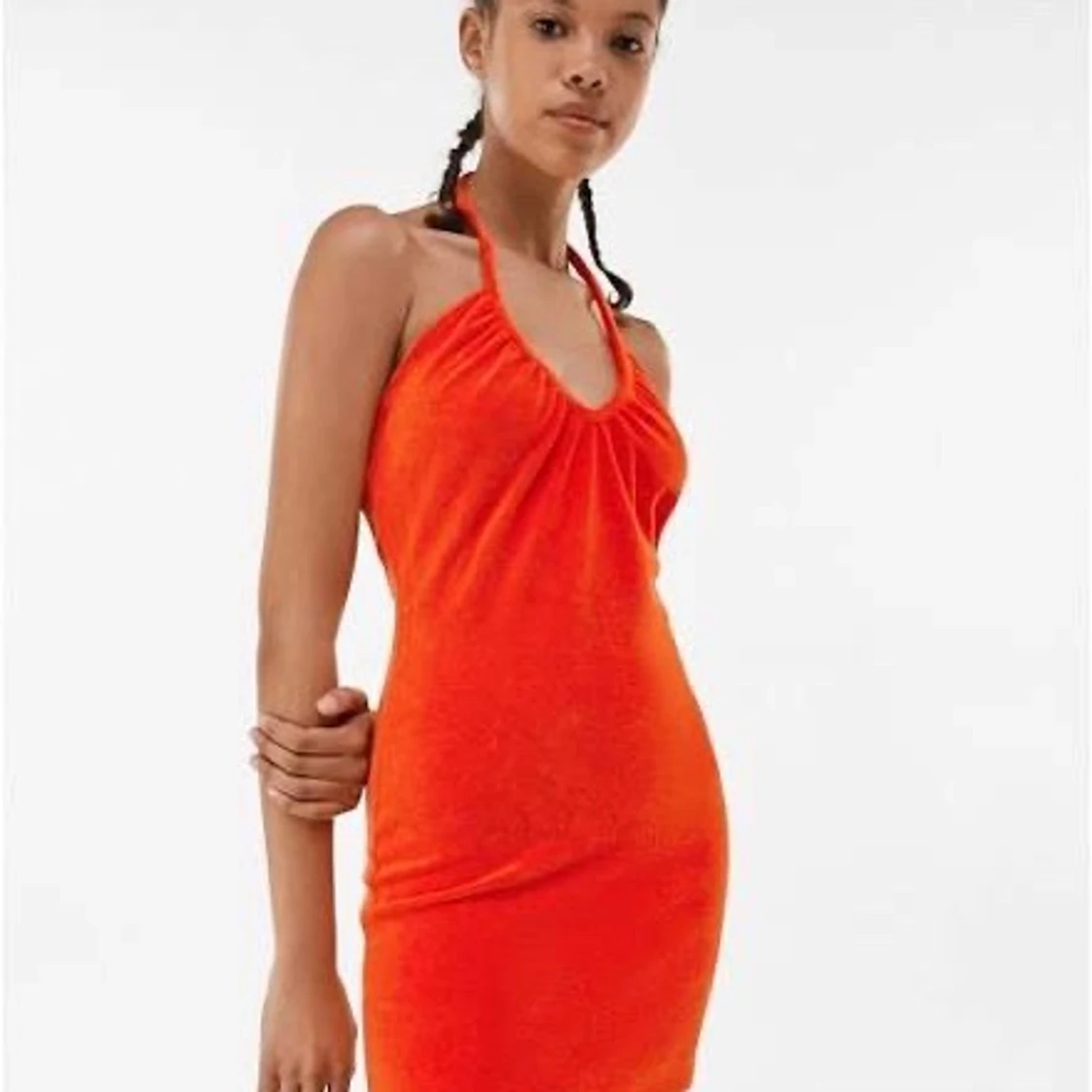 BERSHKA halterneck klänning stl.xs