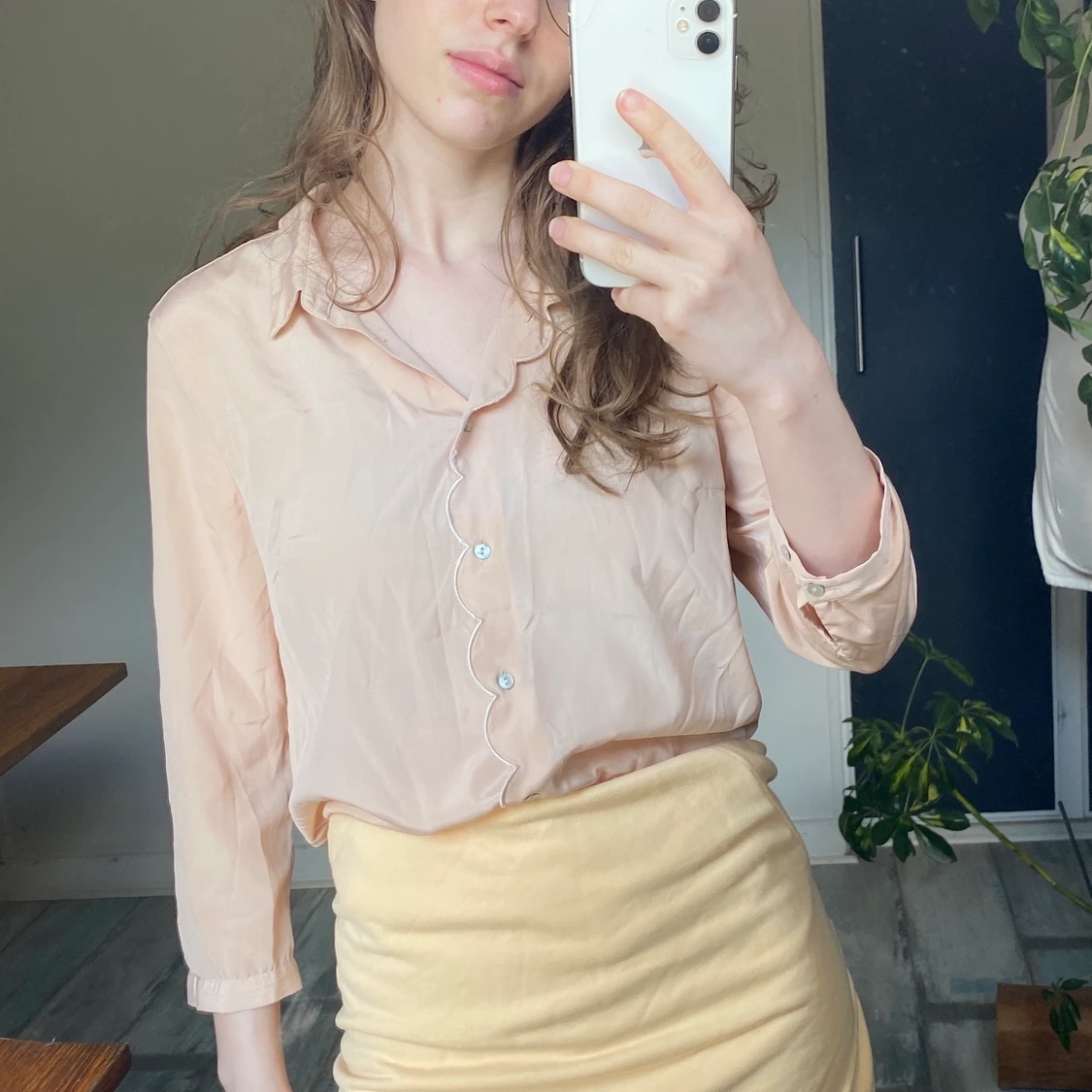 H&M ljusrosa blus med gullig design! EU 36  - 90