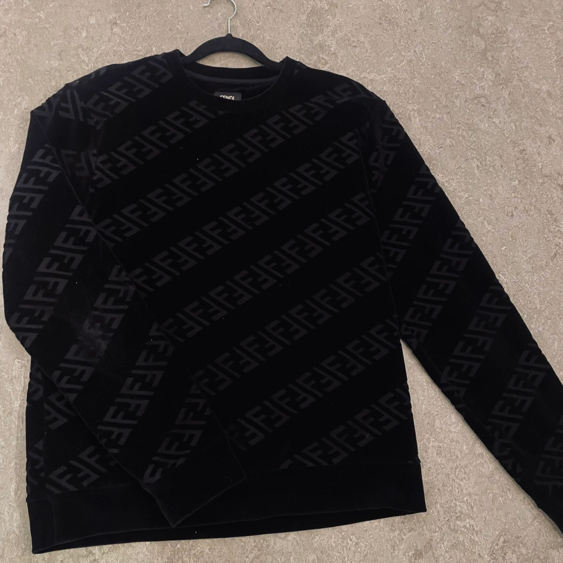 Black velvet Fendi sweatshirt