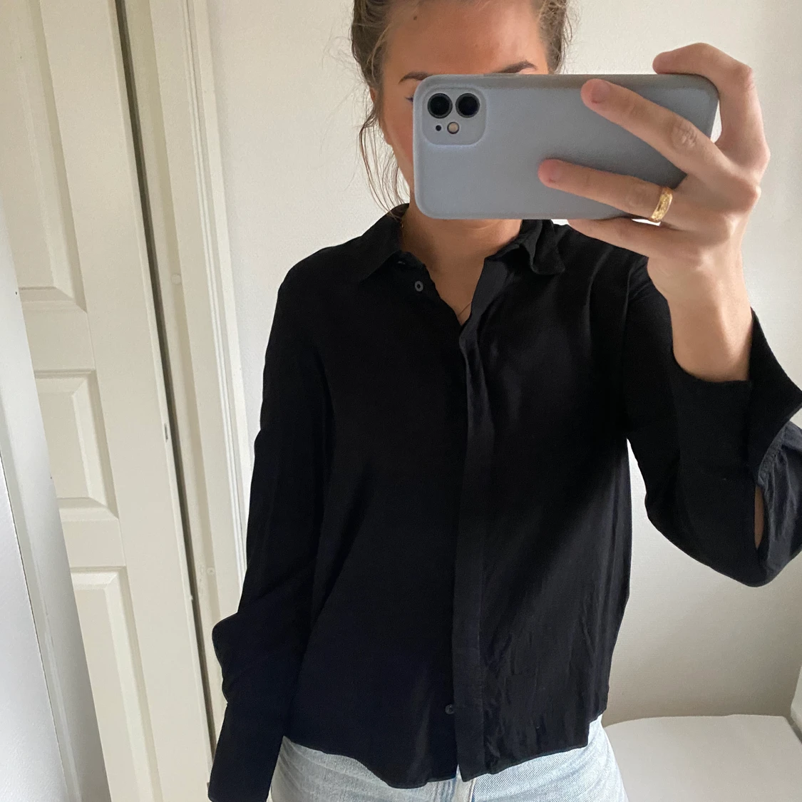 Svart skjorta/blus - 90