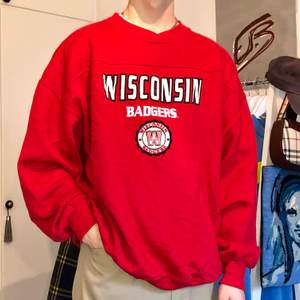 Vintage Wisconsin sweatshirt, om du ha frågor är det bara att ställa dom! kan skicka (köparen står för frakten) kan även mötas beror på var.                 Högsta bud: 180