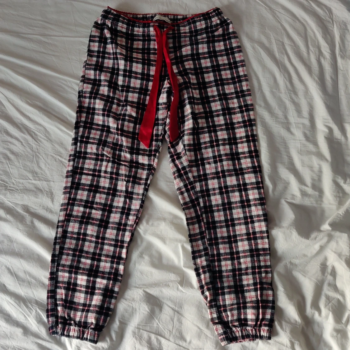 Rutiga pyjamasbyxor - 90