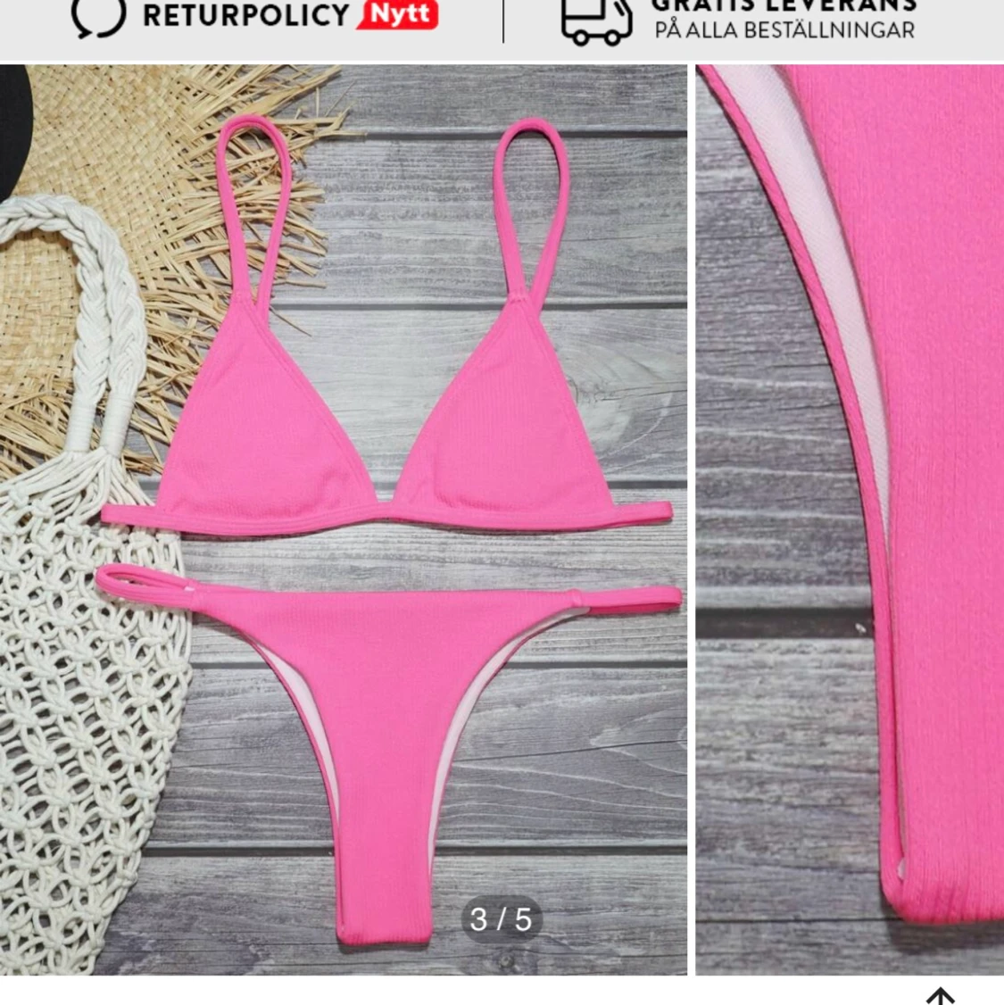 Skrikrosa bikini - 90