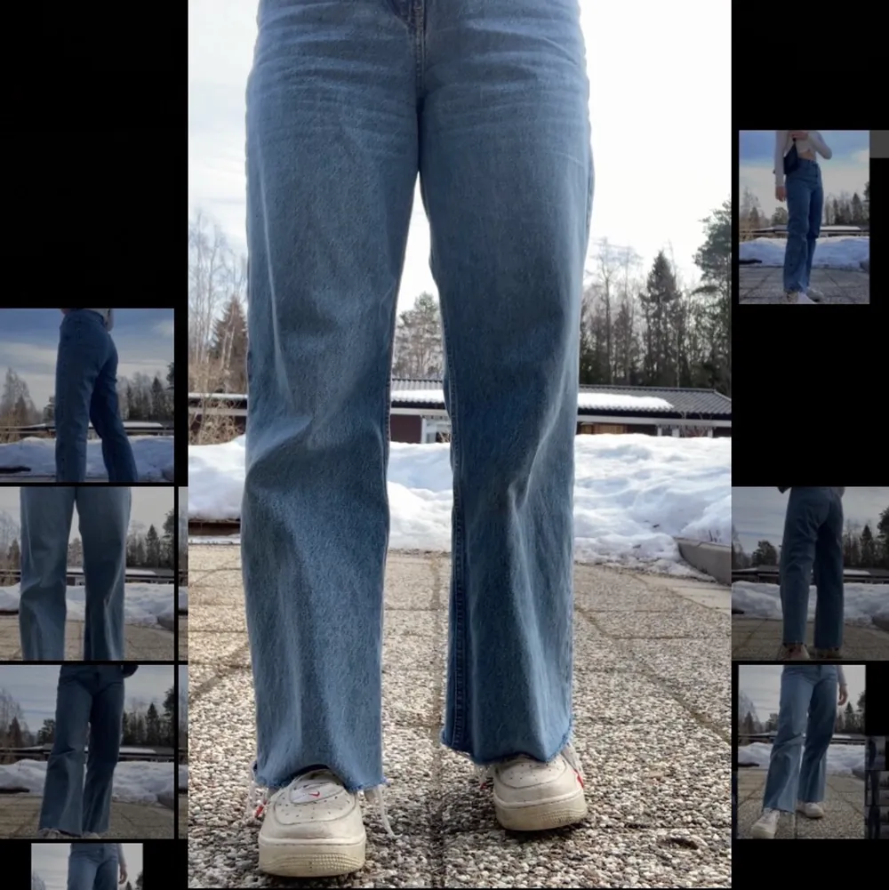 Raka, lite utsvängda jeans från zara! Knappt använda då de är för stora på mig!🥰🌿🌱🌺🌵🍃🌾. Jeans & Byxor.