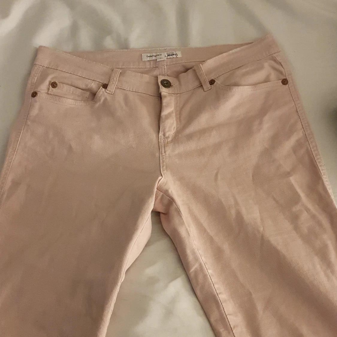 Rosa byxor låg/normal midja