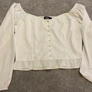 L - Vit blus, använd 