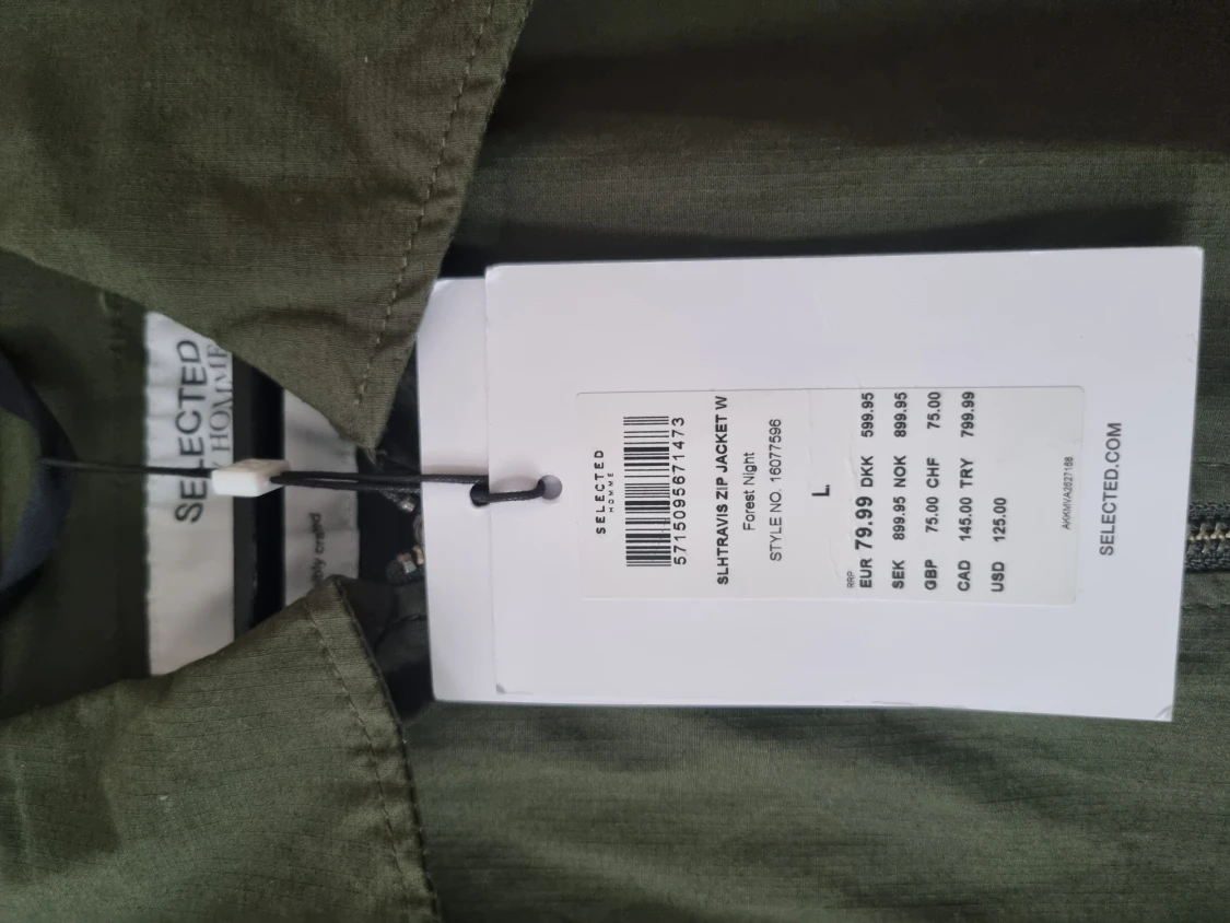 Grön jacka, oanvänd