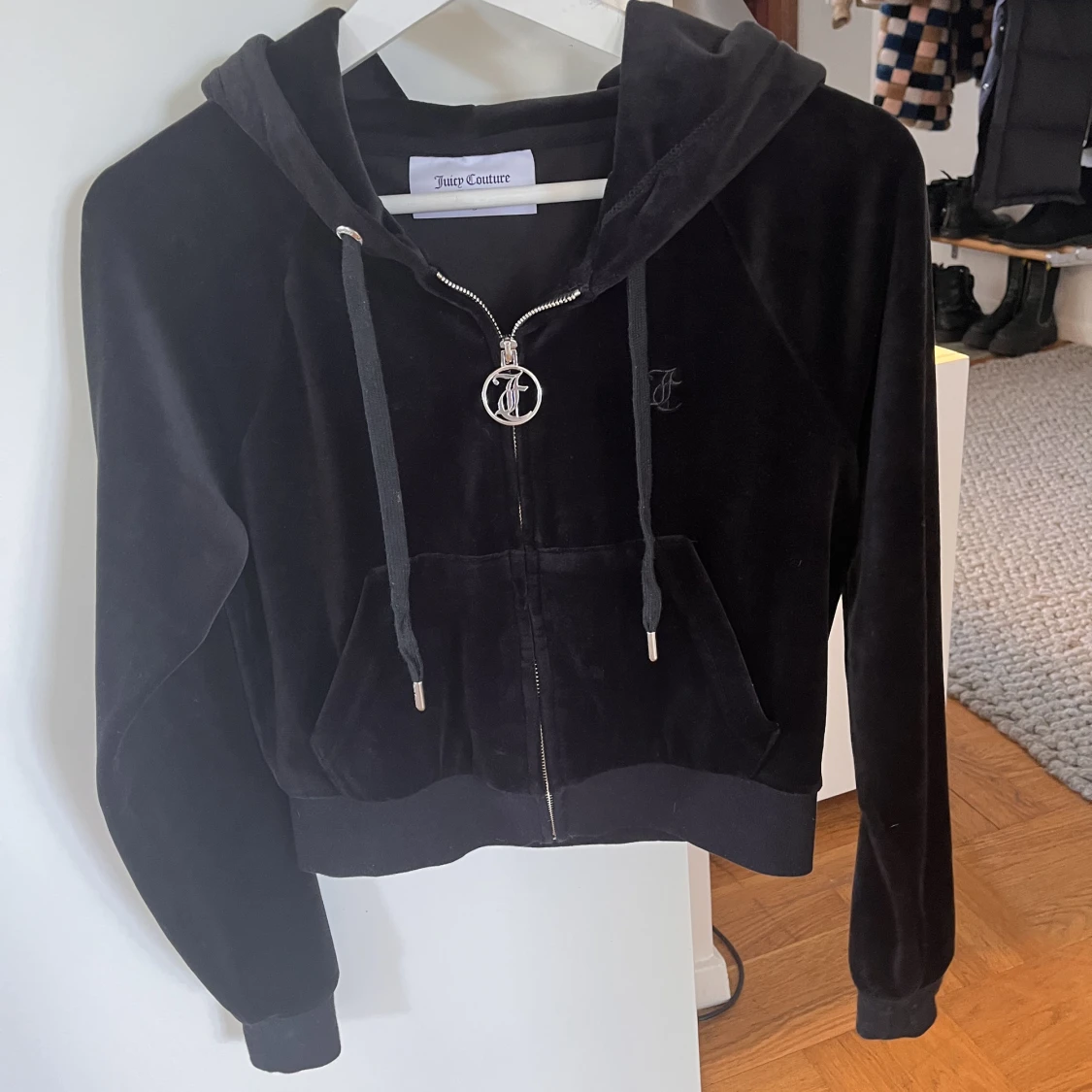 Juicy Couture Rhinestone Zip- Through Hoodie 